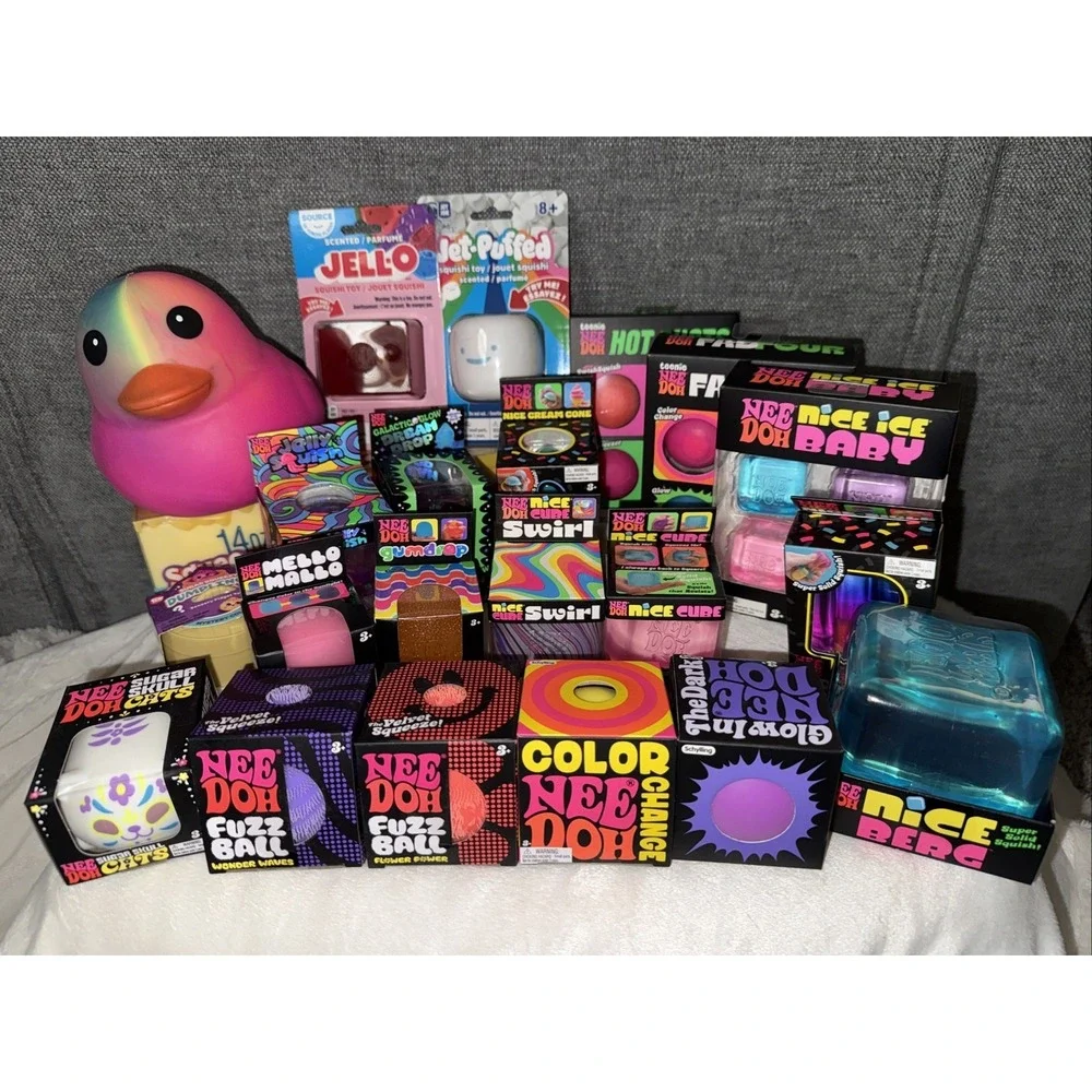 Schylling NeeDoh Lot of 15 & 5 Other Squish. All Brand New. Authentic NeeDoh